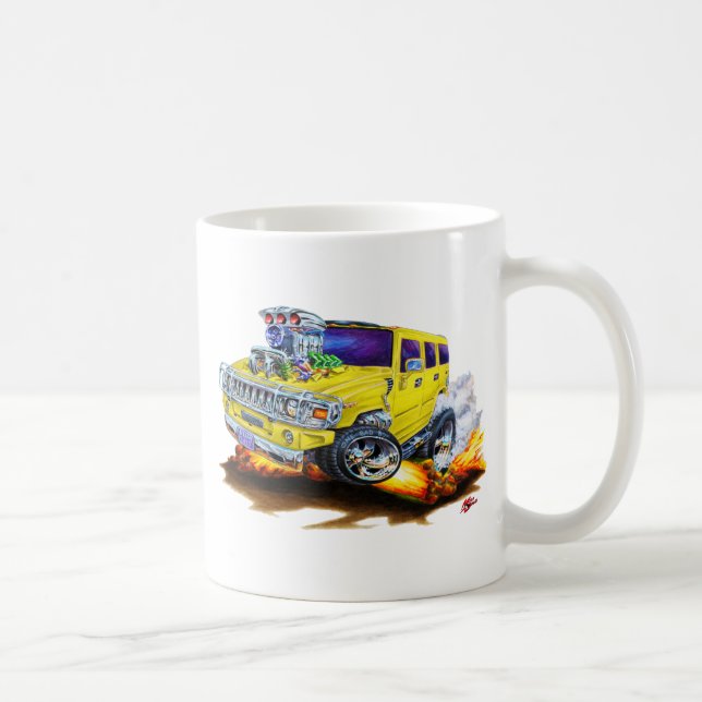 Taza De Café Camión amarillo de Hummer H2 (Derecha)