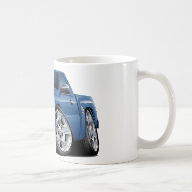 Taza De Café Camión azul del granito de Chevy Silverado (Derecha)