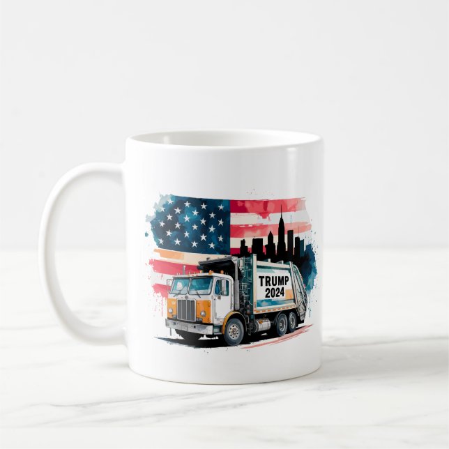 Taza De Café Camión basura para Trump (Izquierda)
