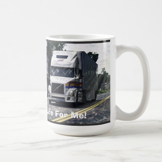Taza De Café Camión blanco para camiones y niños (Derecha)