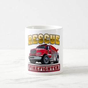 Taza De Café Camión de bomberos de dibujos animados