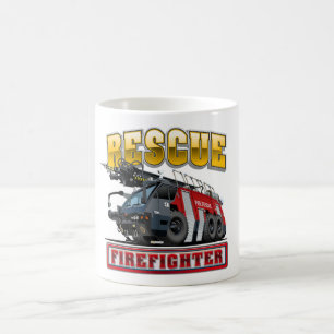 Taza De Café camión de bomberos personalizados