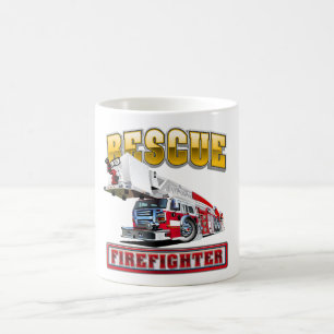 Taza De Café camión de bomberos personalizados