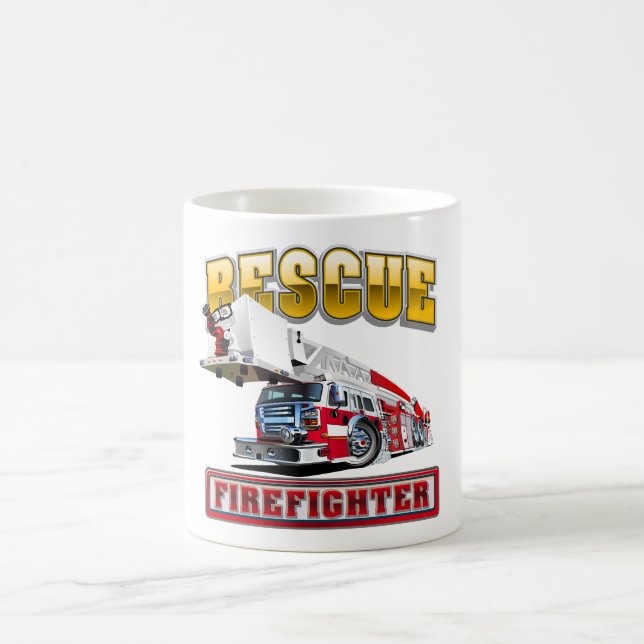 Taza De Café camión de bomberos personalizados (Centro)