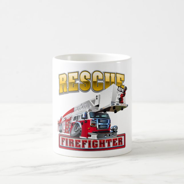 Taza De Café camión de bomberos personalizados (Centro)