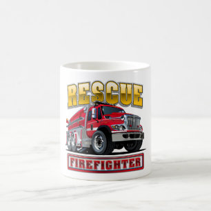Taza De Café camión de bomberos personalizados