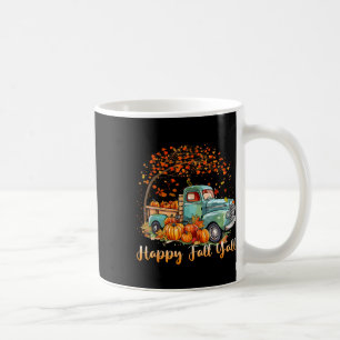 Taza De Café Camión De Calabaza Feliz Otoño Cae El Árbol De Oto