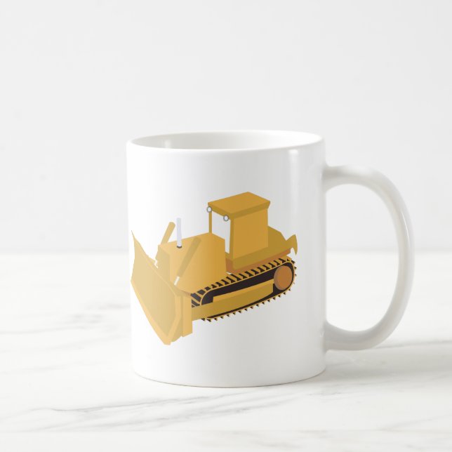 Taza De Café Camión de construcción de bulldozer (Derecha)
