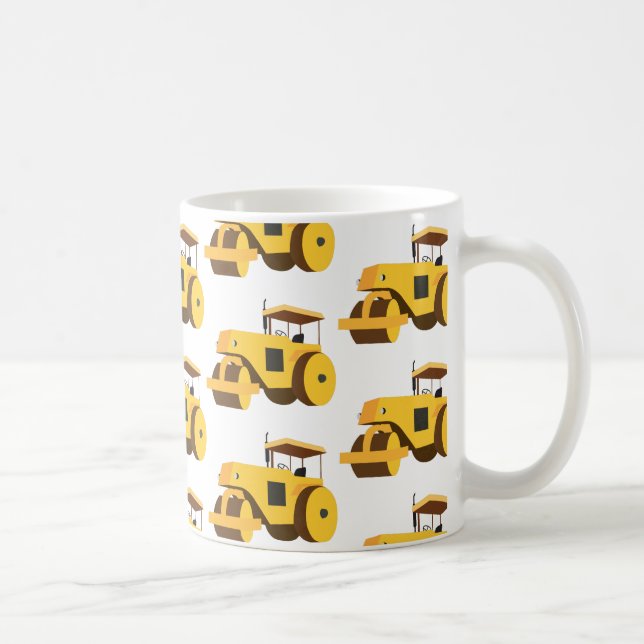 Taza De Café Camión de construcción de compresores de rodadura  (Derecha)