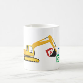 Taza De Café Camión de construcción de la excavadora ABC