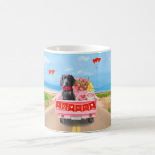 Taza De Café Camión de corazones del día de San Valentín para p