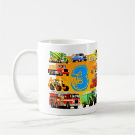 Taza De Café Camión de encargo de la construcción del 3ro