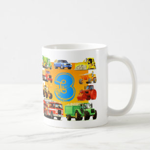 Taza De Café Camión de encargo de la construcción del 3ro