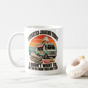 Taza De Café Camión de helado haciendo jogging no detuvo el hum