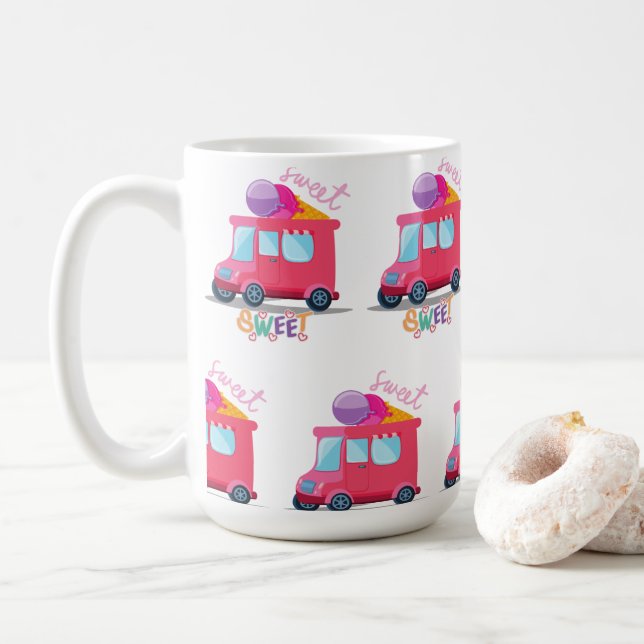 Taza De Café camión de helados (Con donut)