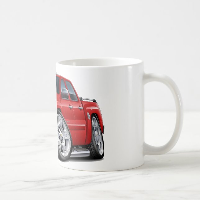 Taza De Café Camión del rojo de Chevy Silverado Dualcab (Derecha)