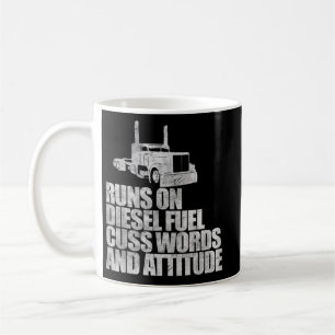 Taza De Café Camión divertido que funciona con combustible dies