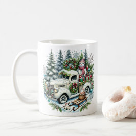 Taza De Café Camión festivo | Vintage Christmas Delivery