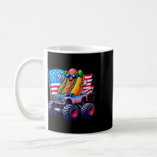 Taza De Café Camión Monstruo American Sungles Hotdog 4 De Julio