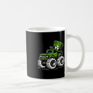 Taza De Café Camión Monstruo de tréboles del día de San Patrici