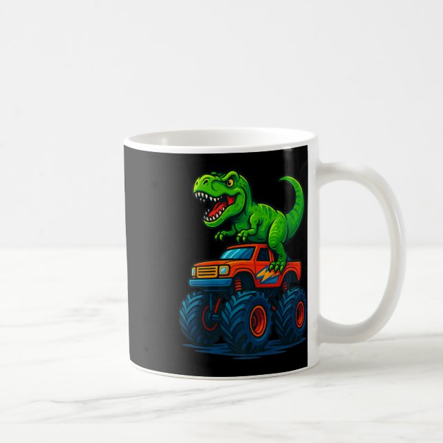 Taza De Café Camión Monstruo Dinosaurio T-Rex Cumpleaños de Niñ (Derecha)