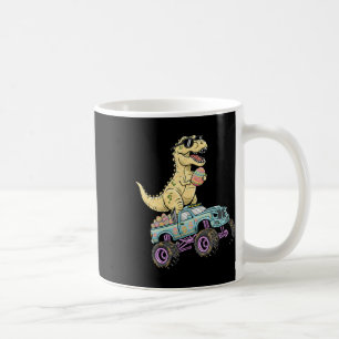 Taza De Café Camión Monstruo T Rex Pascua Infantil Gráfico Dino