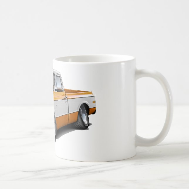 Taza De Café Camión Naranja-Blanco 1970-72 de Chevy C10 (Derecha)