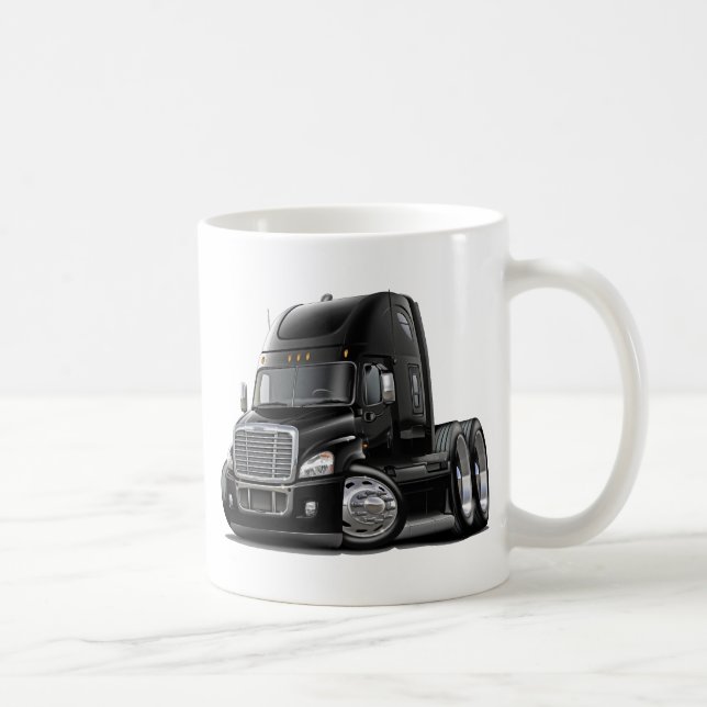 Taza De Café Camión negro de Freightliner Cascadia (Derecha)