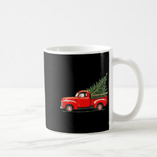 Taza De Café Camión Rojo Antiguo Con Estilo De Navidad Retro Co