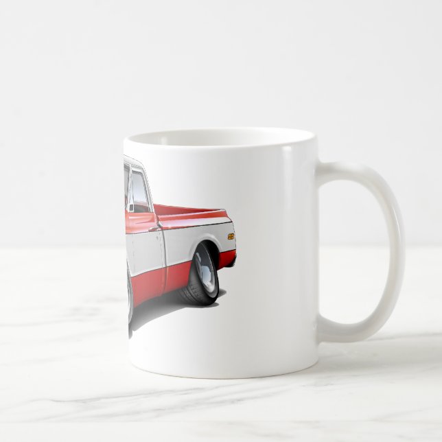 Taza De Café Camión Rojo-Blanco 1970-72 de Chevy C10 (Derecha)