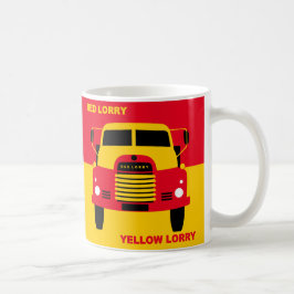 Taza De Café Camión Rojo Retro Camión Amarillo Kitsch