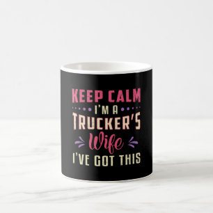 Taza De Café Camioneras Esposa Tranquila Soy Camión de Esposa d