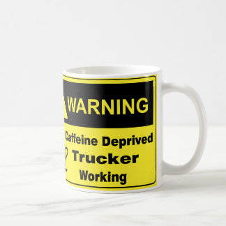Taza De Café Camionero amonestador del cafeína