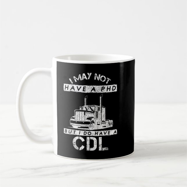 Taza De Café Camionero Diesel Heartbeat Semi-Trailer (Izquierda)