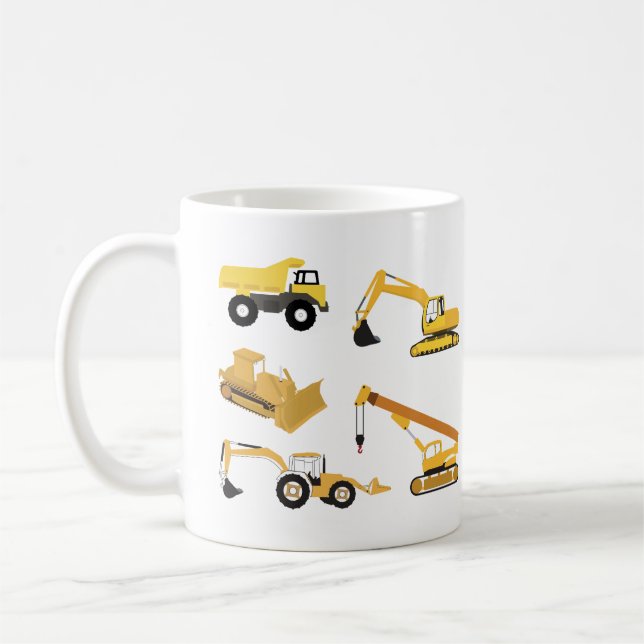 Taza De Café Camiones de construcción (Izquierda)