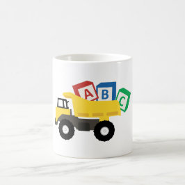 Taza De Café Camiones de construcción de camiones volcados ABC
