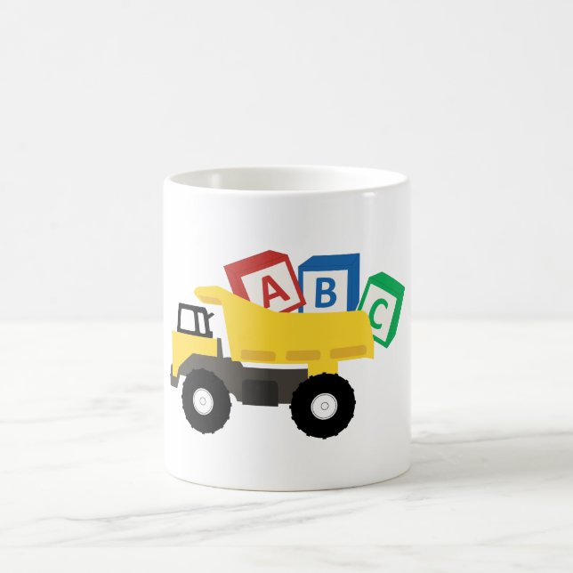 Taza De Café Camiones de construcción de camiones volcados ABC (Centro)