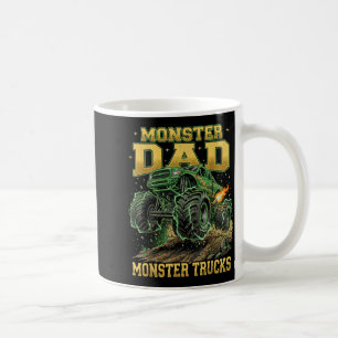 Taza De Café Camiones Monstruo Papá Familia Coincidente Día del