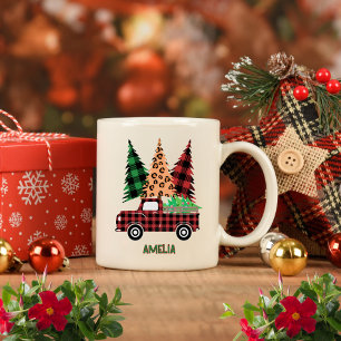 Taza De Café Camioneta de cuadros de Buffalo personalizada