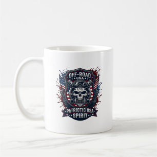 Taza De Café Camioneta Monstruo Patriótica 1776 Fuera de Carret