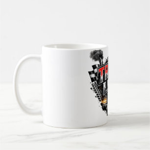 Taza De Café Camioneta Vida Grunge Deteriorado Rojo Cromo Gorra