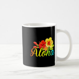 Taza De Café Camisa Aloha flor hawaiana vacaciones hawaii mujer