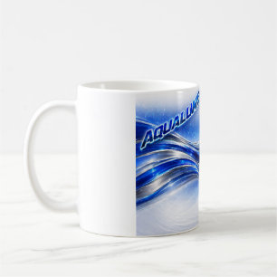 Taza De Café Camisa Aqualume Flow – Energía de Onda de Plata Az