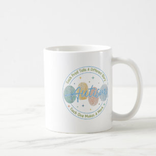 Taza De Café Camisa De Autismo De Huellas Digitales Cada Impres