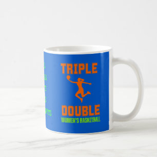 Taza De Café Camisa de baloncesto para mujeres triple doble