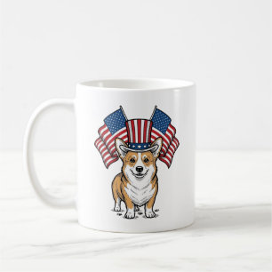 Taza De Café Camisa de diseño de grabado vintage de perro Corgi