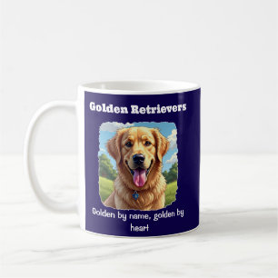 Taza De Café Camisa de Golden Retriever - Golden by Name & Hear