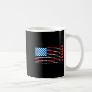 Taza De Café Camisa de Golf Patriótica - Clubes de Golf Bandera