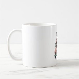Taza De Café Camisa de grabado vintage de camión de Navidad de 