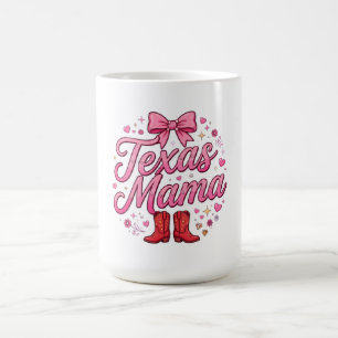 Taza De Café Camisa de lazo Coquette Texas Mama - Lazo Rosa Tex
